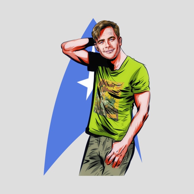 Chris Pine - An illustration by Paul Cemmick by PLAYDIGITAL2020