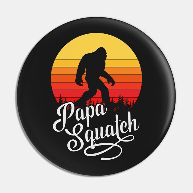 Papa Squatch, Funny Gift for Sasquatch Dad, Bigfoot Sci-Fi Cryptid Pin by ThatVibe