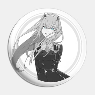 Zero Two Black & White Pin