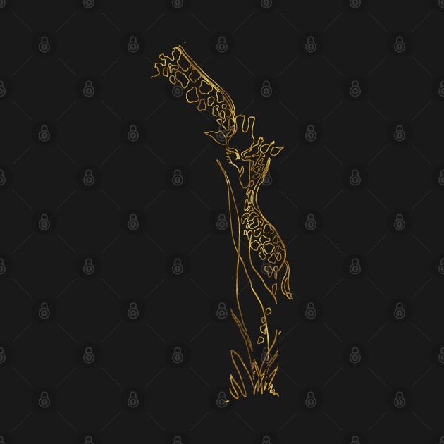 Giraffe Love BLACK & GOLD by CRWPROD