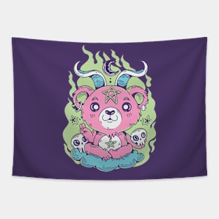 Gothic Baphomet Bear // Funny Cute Creepy Tapestry