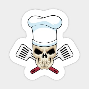 Skull as Cook with Cooking hat Magnet