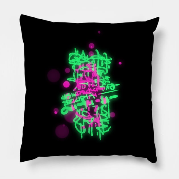 NEON GRAFFITI Pillow by DenielHast