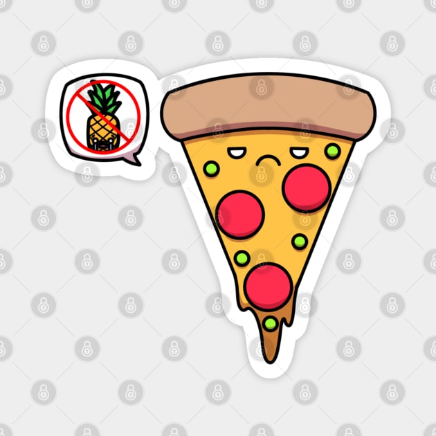 No Pineapple On Pizza Magnet by TheMaskedTooner