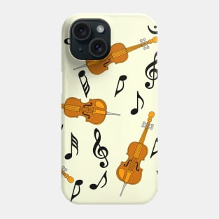 Cello Black Music Notes Phone Case