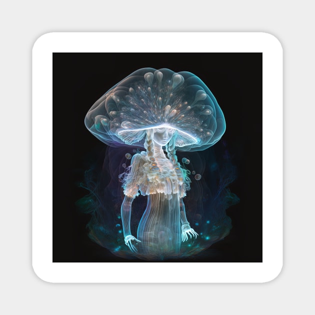 The ethereal spirit of mushrooms Magnet by Neurotic