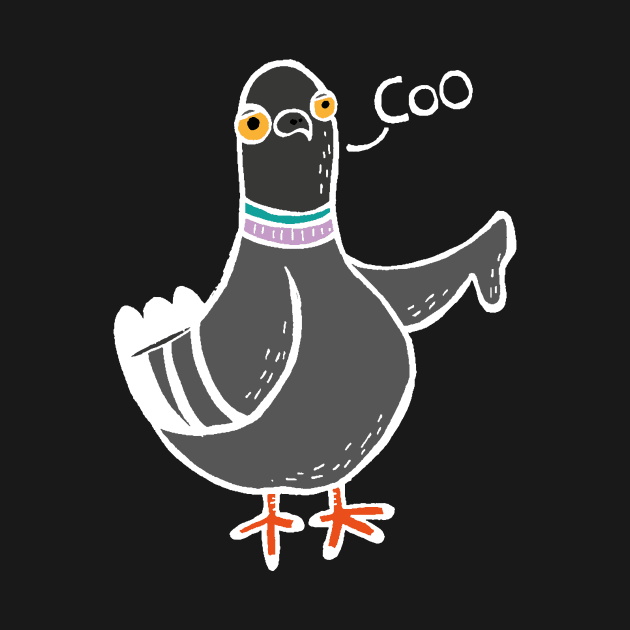 Coo / Boo Pigeon (White) by Graograman