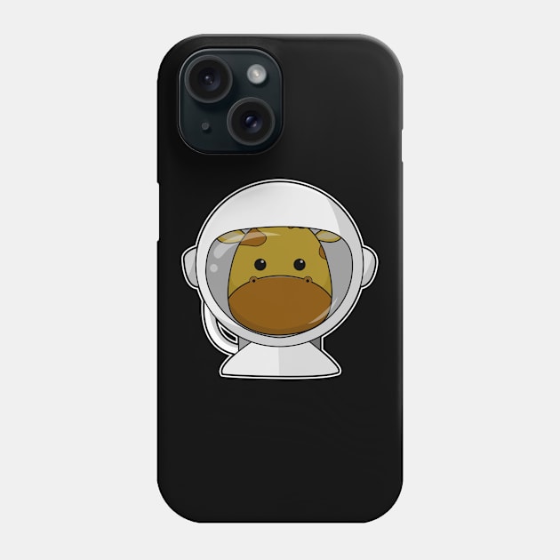 Giraffe as Astronaut with Helmet Phone Case by Markus Schnabel