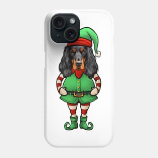 Funny Christmas Elf Gordon Setter Dog Phone Case