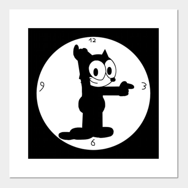 Felix The Cat Clock Felix The Cat Clock Posters And Art Prints