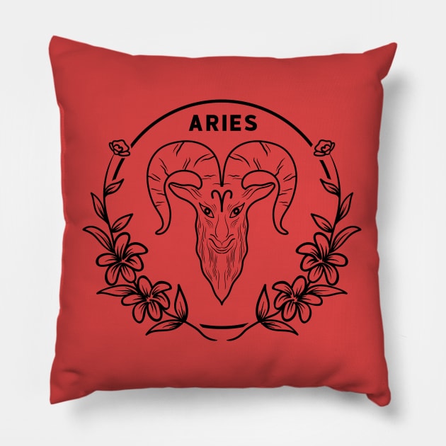 Aries Pillow by FluentShirt