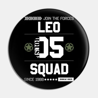 Zodiac Majesty Leo Squad White Pin