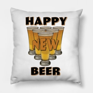 Happy New Beer Pillow