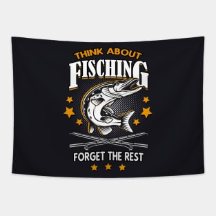 Think about Fishing Tapestry