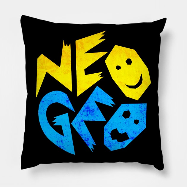 Neo Geo Logo Pillow by Super Retro City