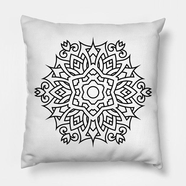 Inspirational MANDALA T-SHIRT MANDALA 061 Pillow by abcmandalaclothing