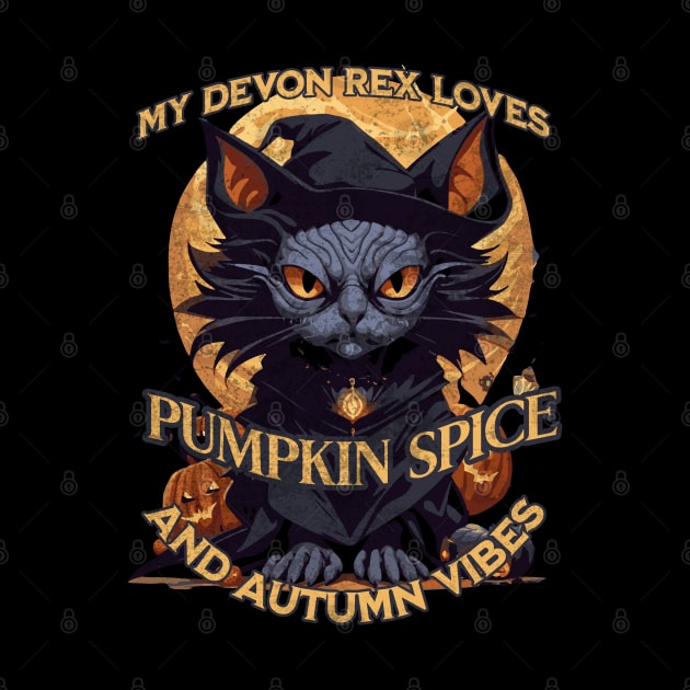 Spooky Mystical Witches Devon Rex Familiar by catsloveart