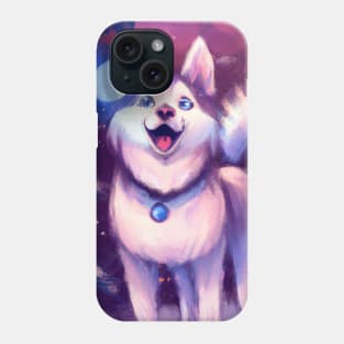 Cute Siberian Husky Drawing Phone Case