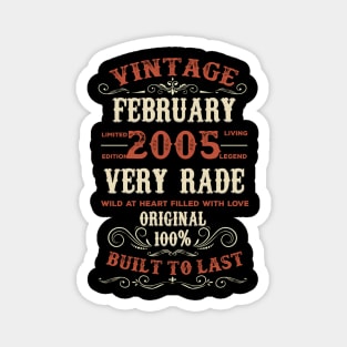 Vintage February 2005 Original Built To Last Original Built To Last Birthday Magnet