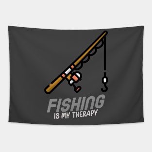 Fishing is my therapy 3 Tapestry