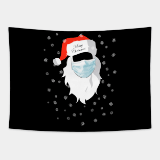 Merry Christmas Nicholas With Mask Tapestry