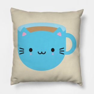 Kawaii Cat Cup of Tea Pillow