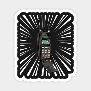 Retro Cellphone (white print) Magnet