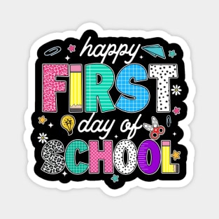 Happy First Day of School Colorful Back to School Magnet