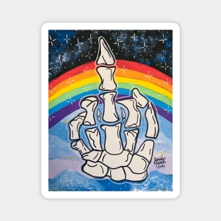 Trippy Skeleton Hand Magnet