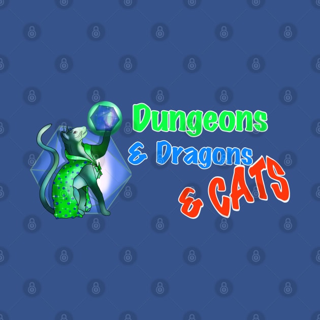 Dungeons, dragons, cats and a D20 by cuisinecat