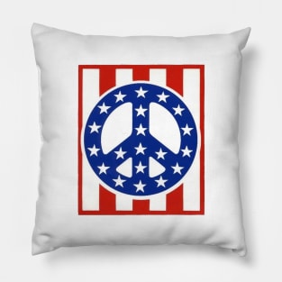 Peace in America Vintage Pillow