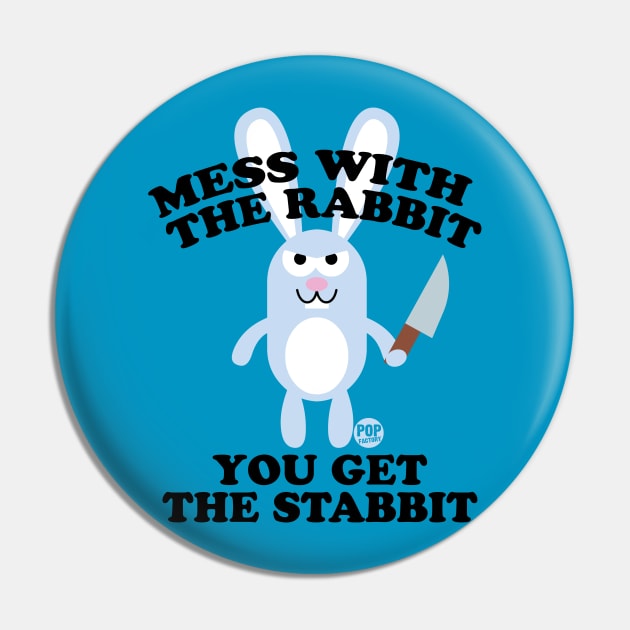 RABBIT STABBIT Pin by toddgoldmanart