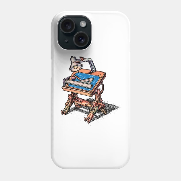 People Hold Up Drafting Board Phone Case by Lisa Haney