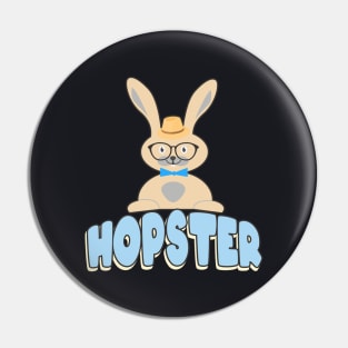 Funny Hipster Bunny Pin