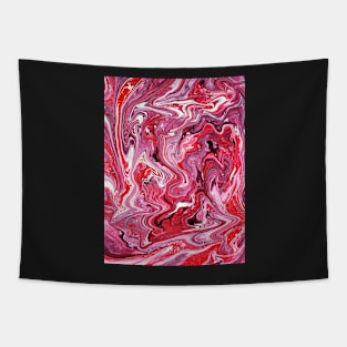 Strawberry Cream - Acrylic Pour Painting Tapestry