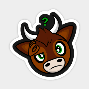 Confused Bull Delgado Magnet