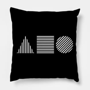 triangle square circle bauhaus design Pillow