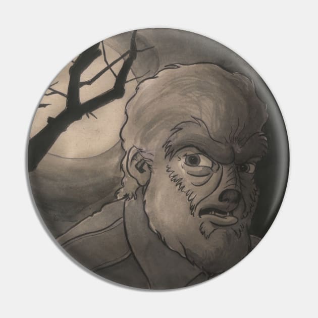 Wolf Man Pin by PanBlanco37