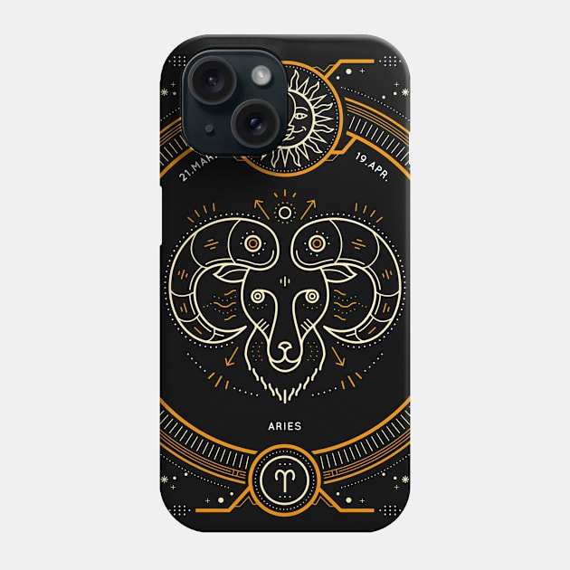 Aries Sacred Symbol Phone Case by DISOBEY