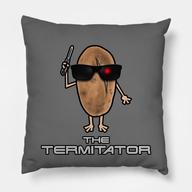 The Termitator Pillow by BoneheadGraphix