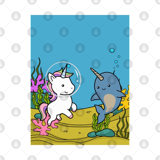 Unicorn Of The Sea Narwhal Gifts Underwater World Unicorn by PomegranatePower