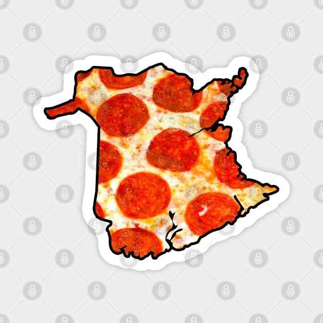 New Brunswick Canada Pepperoni Pizza Magnet by fearcity