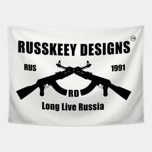 Russkeey Designs Logo (Black) Tapestry