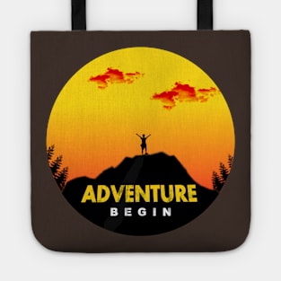 Victory after climbing mountains vintage hiking Tote