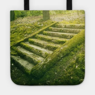 green moss stair steps Tote