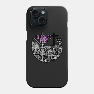 Ellesmere Port Map (White & Pink) Phone Case