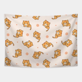 Cute Orange cat pattern Tapestry