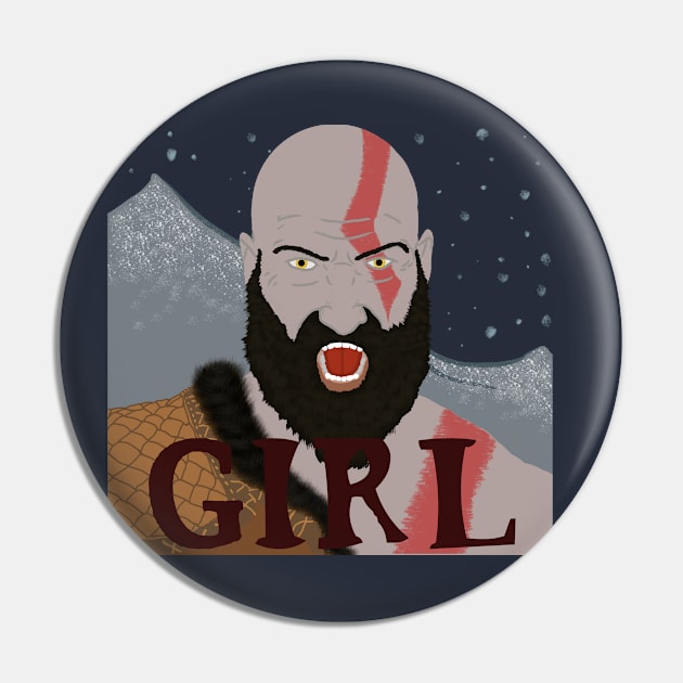 Girl - God Of War Pin by KinaDesigns