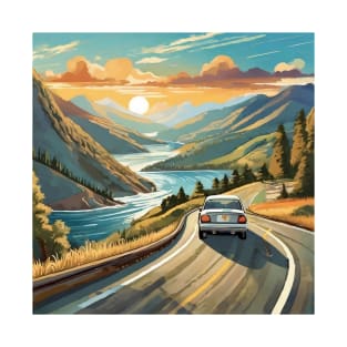 Summer Mountain Road Trip Lovers T-Shirt