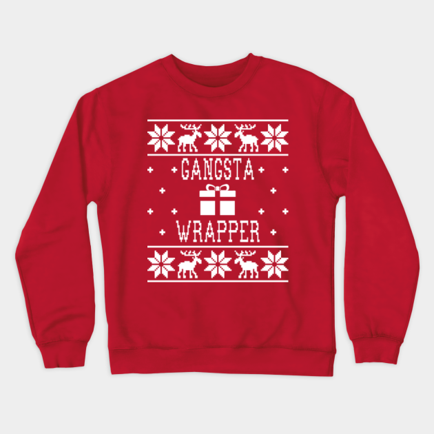 gangsta wrapper ugly sweater